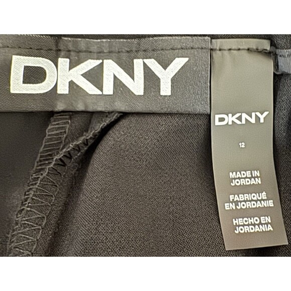 DKNY Womens Size 12 Pant Slack High Rise Wide Leg Dress Office Business Black - Picture 7 of 13